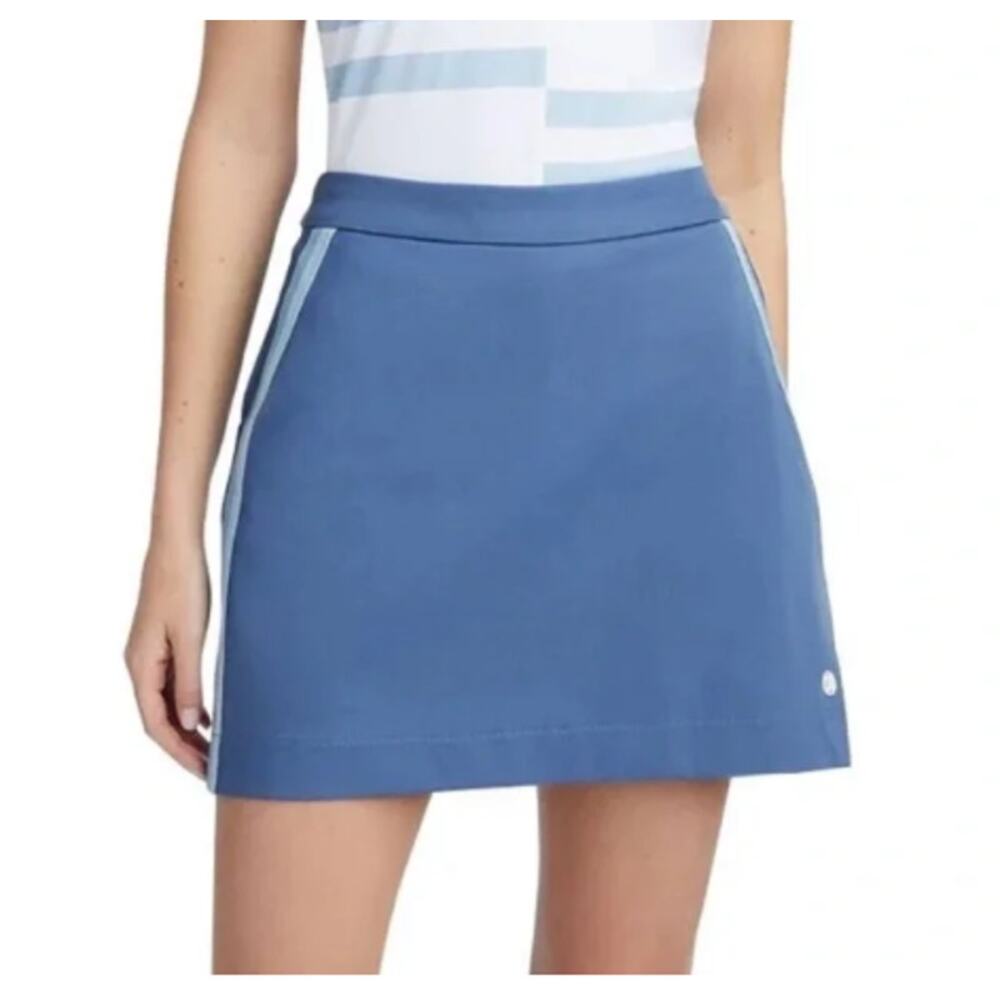 G/Fore Tux 4-Way Stretch Woven Twill Golf Skort Built In Shorts Blue Size 4